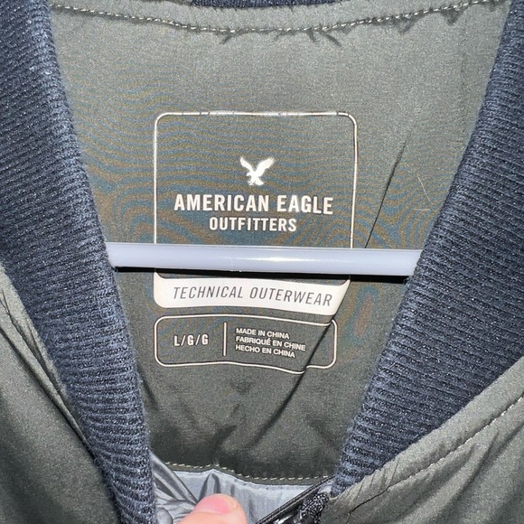 American Eagle Bomber jacket- olive green - Picture 2 of 4
